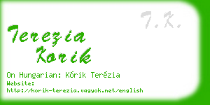 terezia korik business card