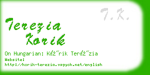 terezia korik business card